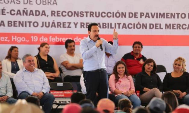 Inauguran infraestructura vial y rehabilitación del mercado municipal de Mixquiahuala