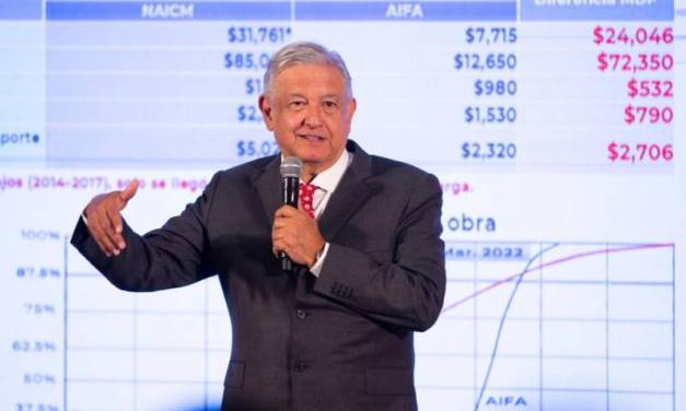 Reitera Amlo que Santa Lucía será 74 % más barato