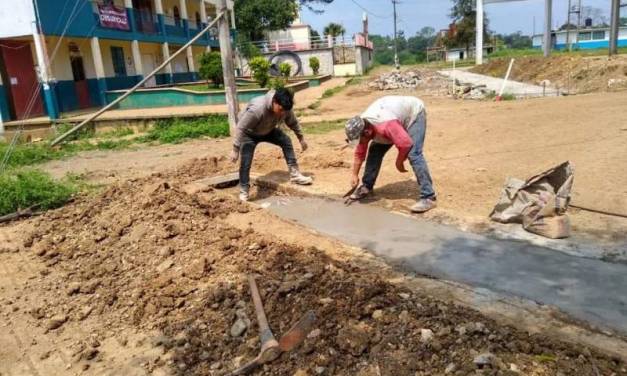 SOPOT realiza obras en Tlanchinol