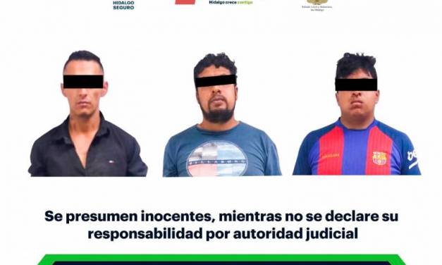 Detienen a tres presuntos ladrones de un vehículo