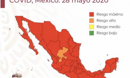 Salvo Zacatecas, todo el país está en riesgo máximo por el COVID-19