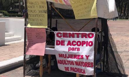 Madres solteras instalan centro de acopio en Plaza Juárez