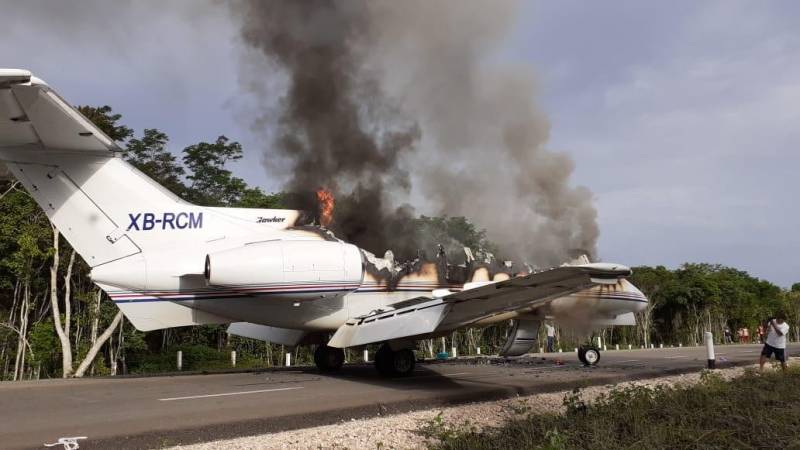 Ejército derriba presunta aeronave narco en Quintana Roo