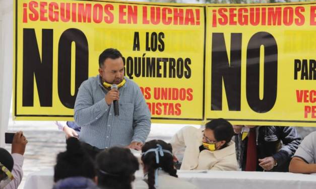 Conmemoran 3 años de lucha contra parquímetros