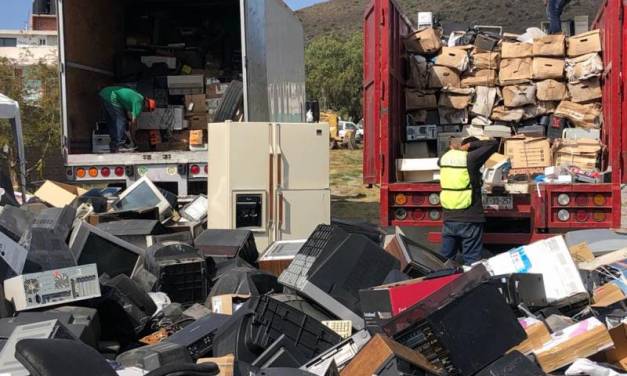 Recolectan más de 57 toneladas de basura electrónica y papel en jornada de acopio