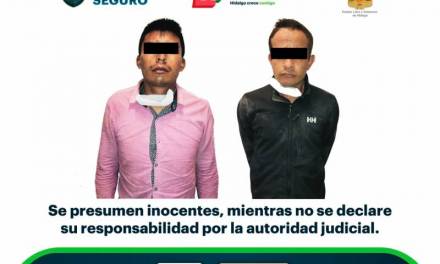Caen dos por presunto robo en Pachuca