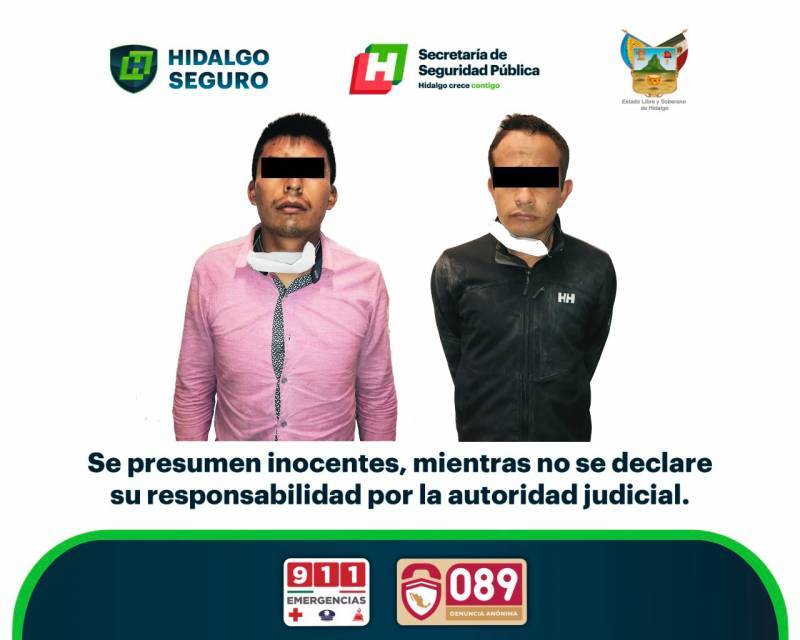 Caen dos por presunto robo en Pachuca