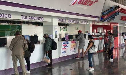 Poca afluencia en Central de Autobuses de Pachuca