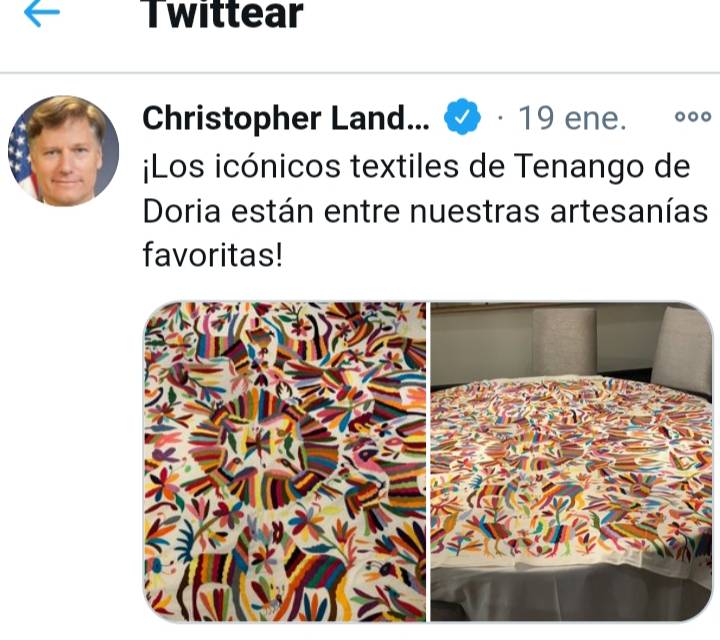 Christopher Landau se declara admirador de los tenangos