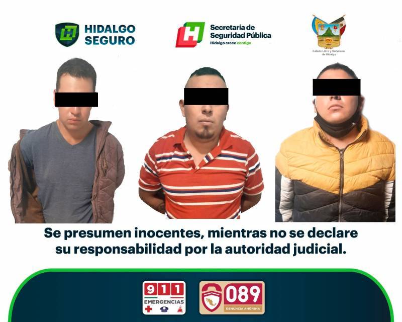 Asegura SSPH a tres hombres en Cuautepec