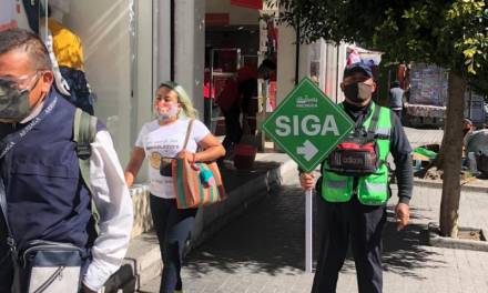 Refuerzan medida de circulación peatonal en calle Guerrero