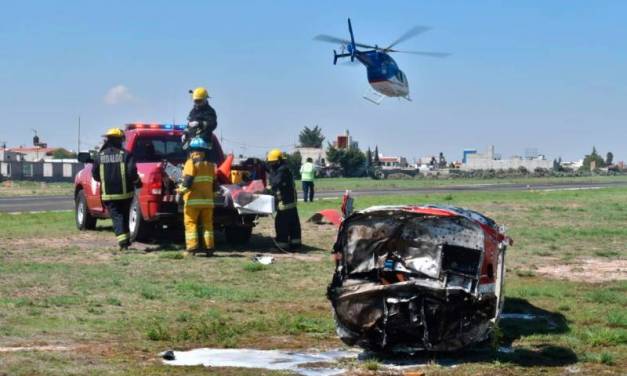 Realizan simulacro a escala en el aeródromo Ing. Juan Guillermo Villasana