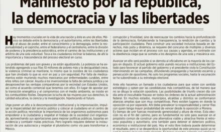 Intelectuales piden no votar por Morena