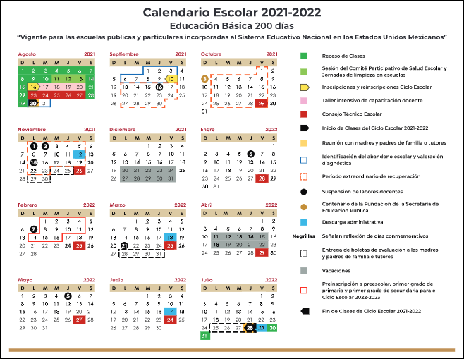 Sep Publica Calendario Escolar 2021 2022 Al Día Noticias