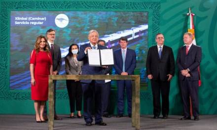 Firman contrato para la construcción del Tren Maya en Hidalgo