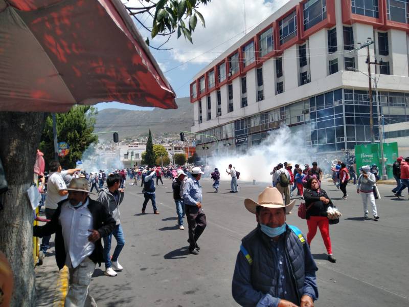 CDHEH inicia investigación por enfrentamiento entre policías y manifestantes