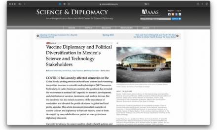Hidalgo es líder en diplomacia científica, destaca Science & Diplomacy