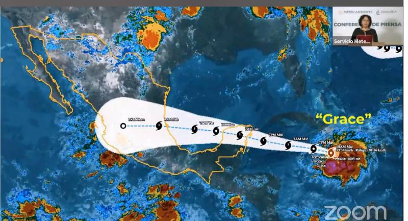 Alerta en Hidalgo por posibles efectos de la tormenta Grace