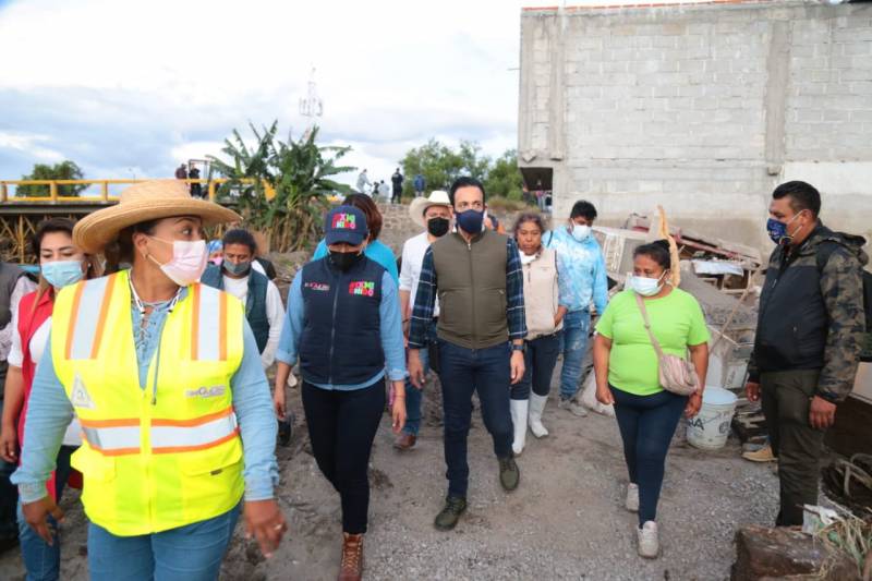 Recorre Fayad zonas afectadas en Ixmiquilpan