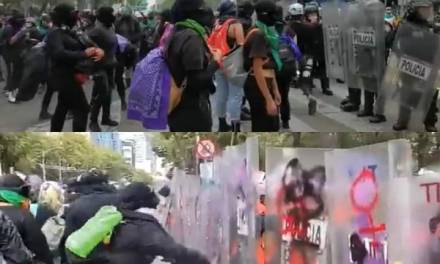 Hubo enfrentamientos durante marcha feminista en CDMX