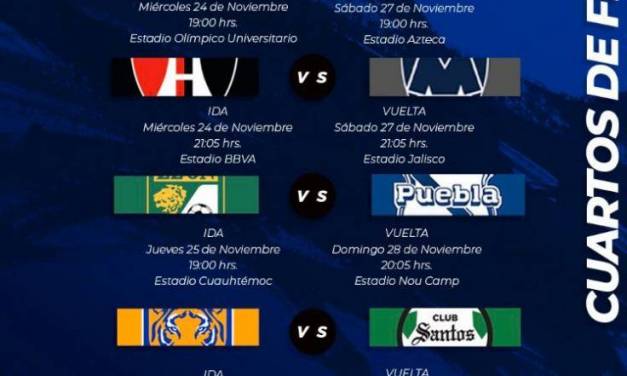 Anuncian horarios para la liguilla en México