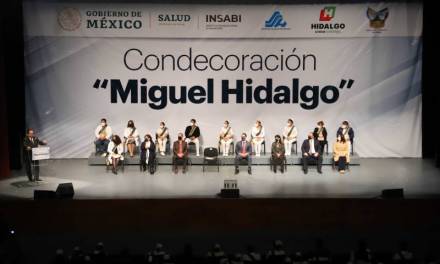 Entregan condecoración Miguel Hidalgo a personal de la SSH por su labor en manejo de la pandemia