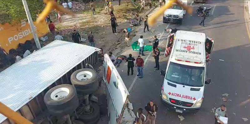 Al menos 50 migrantes muertos tras accidente en Chiapa de Corzo