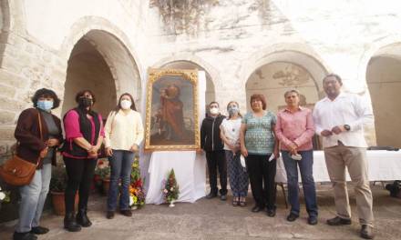 Recibe parroquia de Acatlán óleo restaurado por el INAH