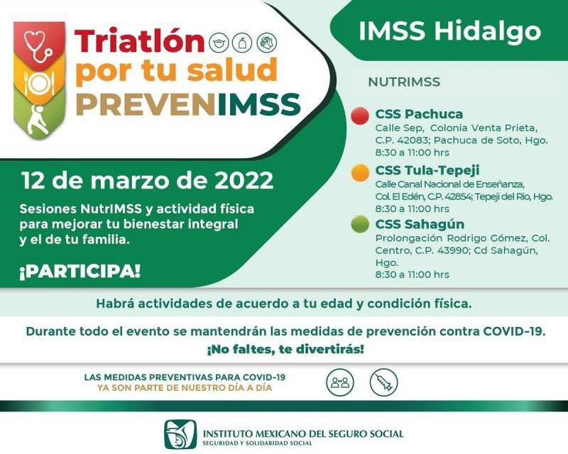 Participará Hidalgo en primer Triatlón PrevenIMSS