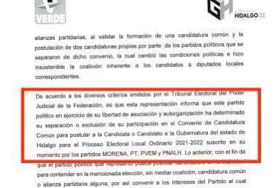 Partido Verde abandona a Julio Menchaca; tendrá candidato propio