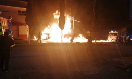 Se incendia automóvil en Santiago Tlapacoya