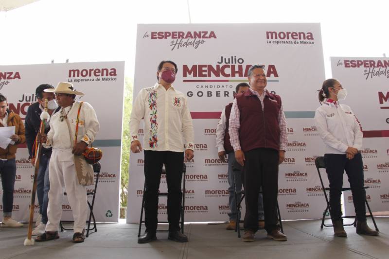En Tezontepec y Tepeji, Menchaca ofrece un gobierno a la altura de las y los hidalguenses