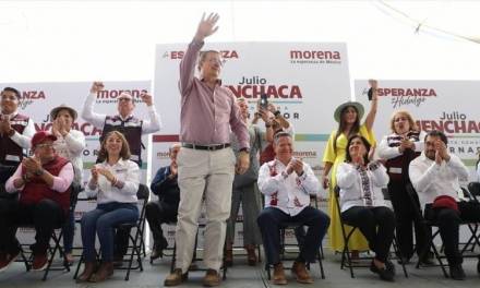 Candidatean a Ebrard para el 2024 en su visita a Hidalgo
