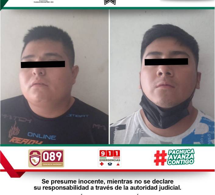 Policía de Pachuca detiene a 4 presuntos responsables de asalto