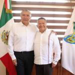 Julio Menchaca se reúne con Adán Augusto López, secretario de Gobernación