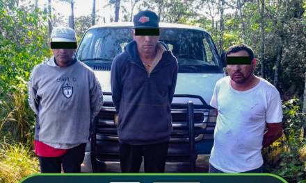 Aseguran a 3 hombres relacionados con robo de un camión