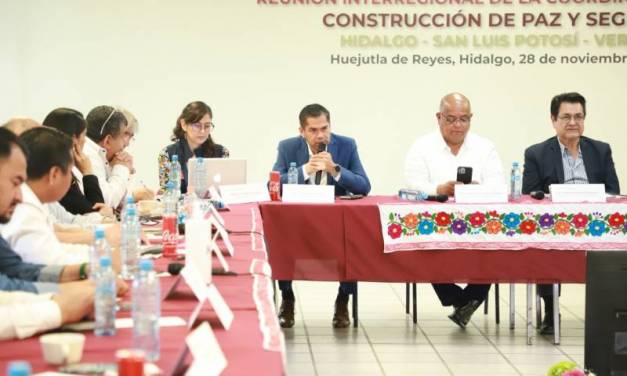 Coordinan estrategias en Hidalgo, Veracruz y San Luis Potosí contra la delincuencia