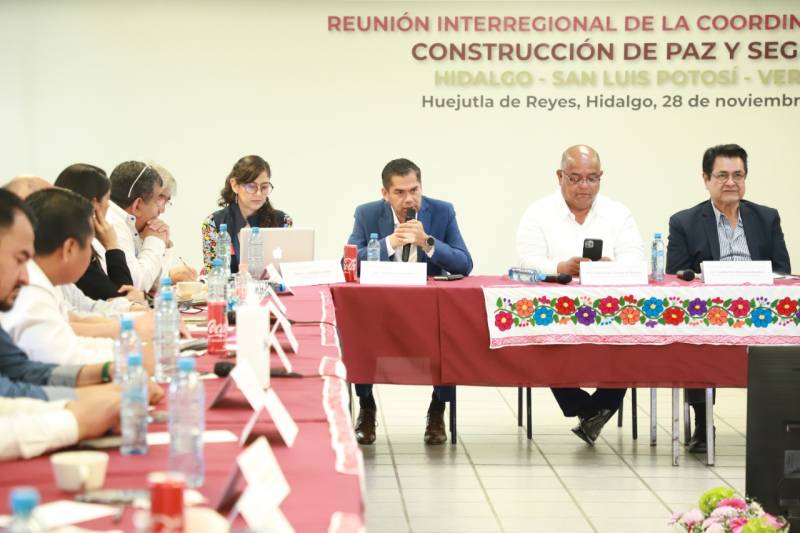 Coordinan estrategias en Hidalgo, Veracruz y San Luis Potosí contra la delincuencia