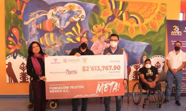 Edda Vite entregó más de 2 millones a la Fundación Teletón