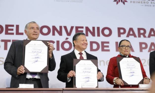 Hidalgo firma Convenio para la Construcción de la Paz