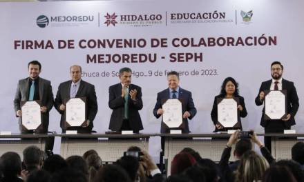 Gobierno de Hidalgo firma convenio con la Comisión para la Mejora Continua