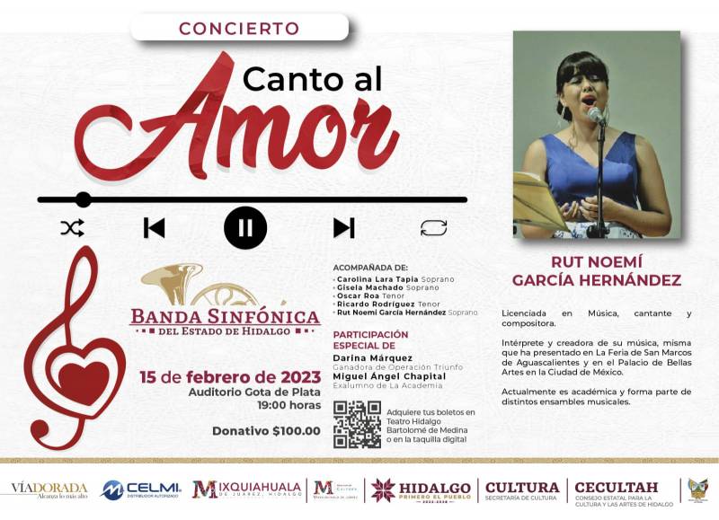 Presentan programa del concierto “Canto al amor”