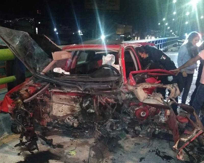 Fuerte accidente en la Supervía Colosio deja 3 heridos