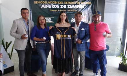 Remodelan estadio de béisbol en Zimapán 