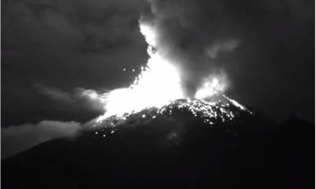 Popocatépetl registra intensa actividad