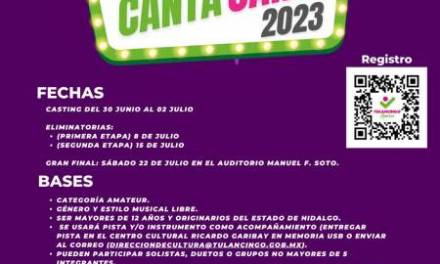 Ayuntamiento de Tulancingo invita a participar en concurso de canto
