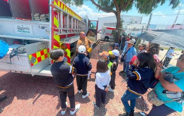 Niños visitan instalaciones de la Secretaría de Seguridad de Pachuca