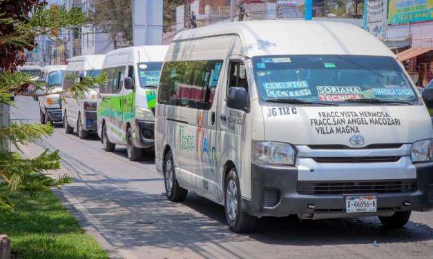 En operación, más del 95 por ciento de unidades del transporte público en Tizayuca