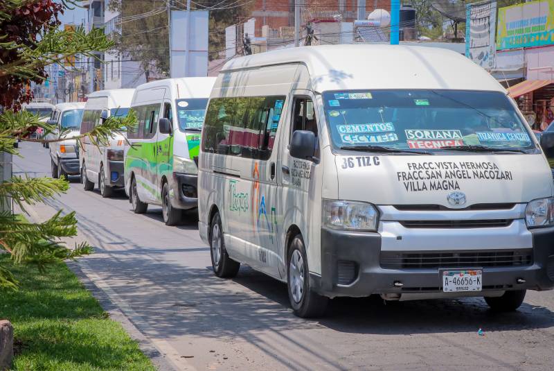 En operación, más del 95 por ciento de unidades del transporte público en Tizayuca