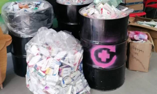 Recolectan en Pachuca cerca de 195 kilogramos de medicamento caduco